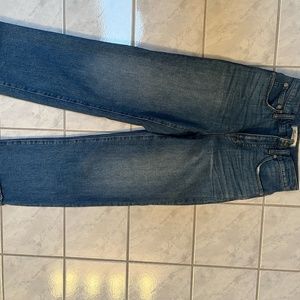 Madewell slim wide leg crop denim pant